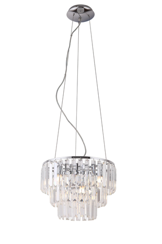 Prüfen Pendelleuchte Max Light Monaco P0259 Chrom Glas 9-flammig 42 cm