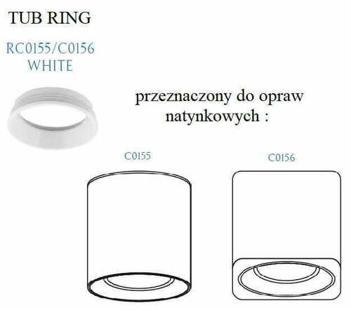 Prüfen Plafond Max Light TUB RC0155/C0156 White weiß Aluminium Ring