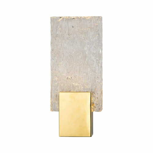 Prüfen Wandlampe Max Light Vetro W0289 Gold LED 30 cm Edelstahl Glas