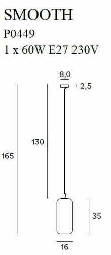 Prüfen Pendelleuchte Max Light Smooth P0449 Gold 1-flammig E27 165 cm