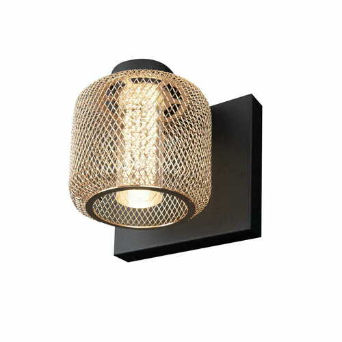 Prüfen Wandleuchte Max Light Mesh W0293 Gold 12x12 cm LED 3000K