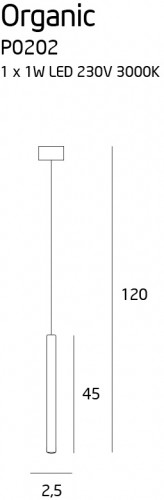 Prüfen Pendelleuchte Max Light Organic P0202 weiß Metall LED 3000K