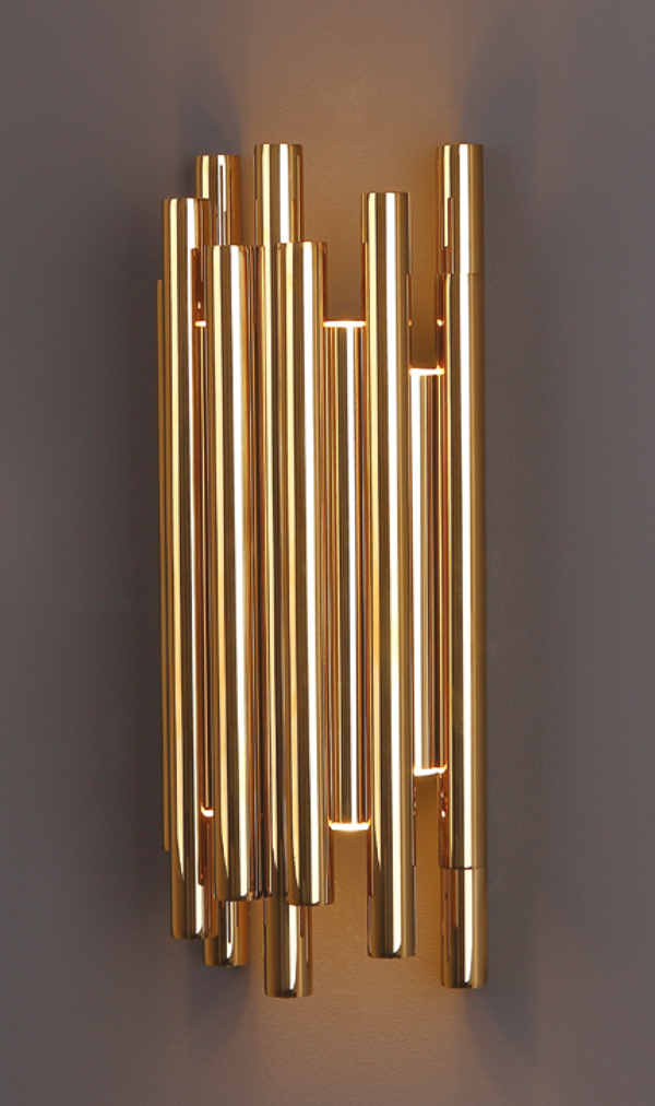 Wandleuchte Max Light Organic Gold Metall/Acryl 43 cm 8W W0187