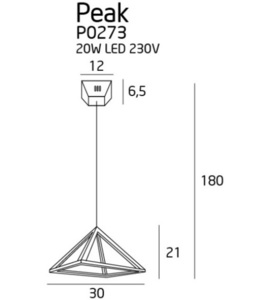 Pendelleuchte Max Light Peak S Chrom LED 30 cm P0273 3 Pendelleuchte Max Light Peak S Chrom LED 30 cm P0273 small 3