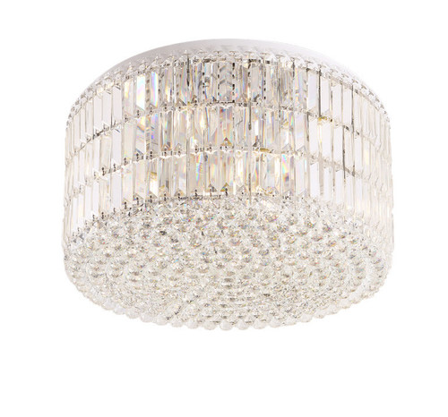 Prüfen Plafond Max Light Puccini C0129 Chrom Kristall Metall 80 cm 32-flammig