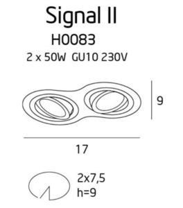 Einbauleuchte Max Light Signal II weiß 2xGU10 H0083 small 2