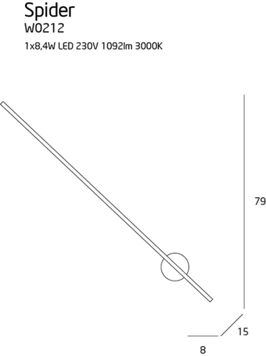 Prüfen Wandleuchte Max Light Spider W0212 LED weiß 79 cm
