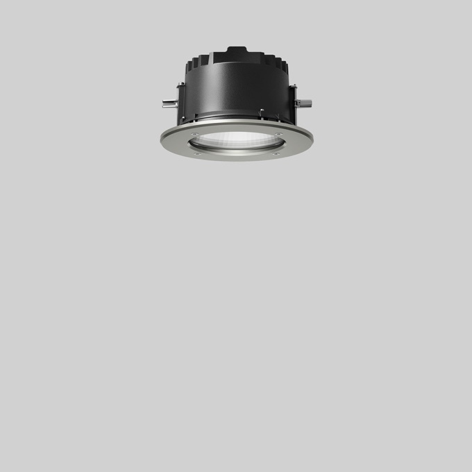 BEGA 24276K3 Deckeneinbau-Downlight für Innen & Außen Edelstahl · 3000 K