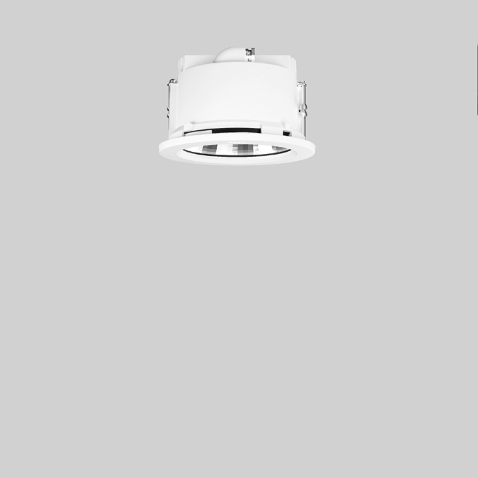 BEGA 24387WK4 Deckeneinbau-Downlight für Innen & Außen Weiß · 4000 K