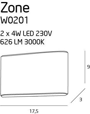 Prüfen Wandlampe Max Light ZONE II W0201 weiß LED 8W IP44 17,5 cm