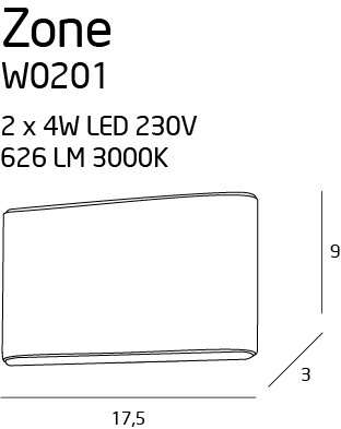 Aussicht Wandlampe Max Light ZONE II W0201 weiß LED 8W IP44 17,5 cm Wandlampe Max Light ZONE II W0201 weiß LED 8W IP44 17,5 cm