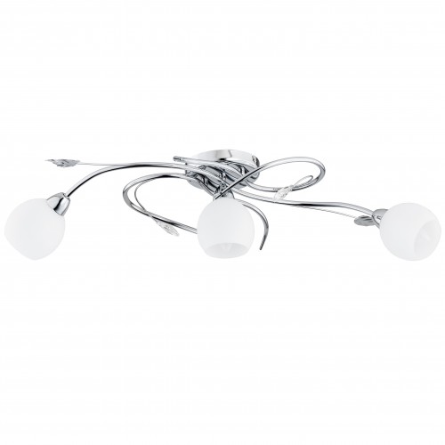 Prüfen Keter Lighting White Swing 105 Deckenleuchte in Chrom und Weiß, 3xE14, 75 cm