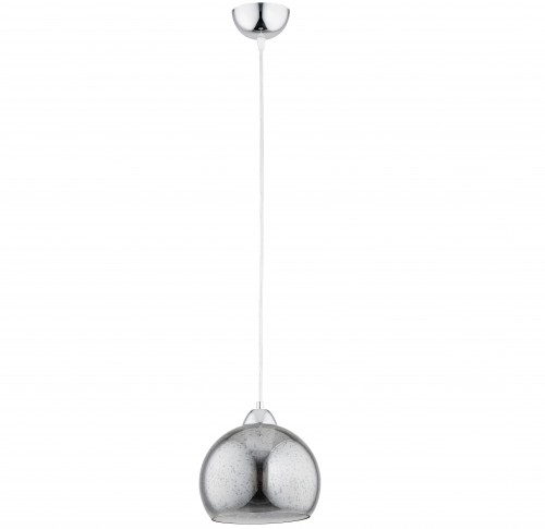 Prüfen KEN IV 145 Pendelleuchte 1xE27 Keter Lighting, Chrom und Rauchglas