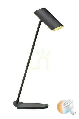 Prüfen Schreibtischlampe Lucide Hester Anthrazit LED GU10 Metall 19600/01/30
