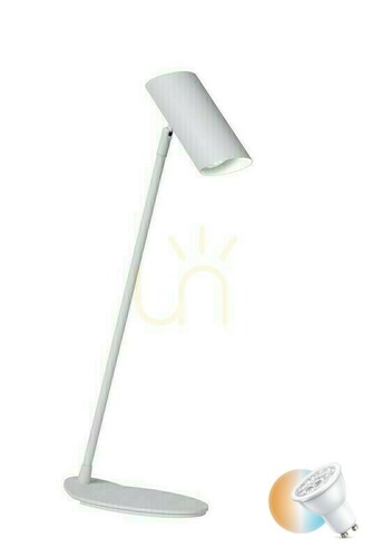 Prüfen Schreibtischlampe Lucide Hester Weiß LED GU10 19600/01/31