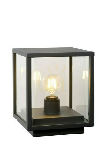 Prüfen Wegeleuchte Lucide CLAIRE Anthrazit Glas E27 IP54 27883/25/30