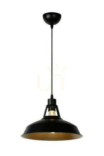 Prüfen Pendelleuchte Lucide BRASSY/BIS schwarz Metall Vintage 31 cm 43401/31/30