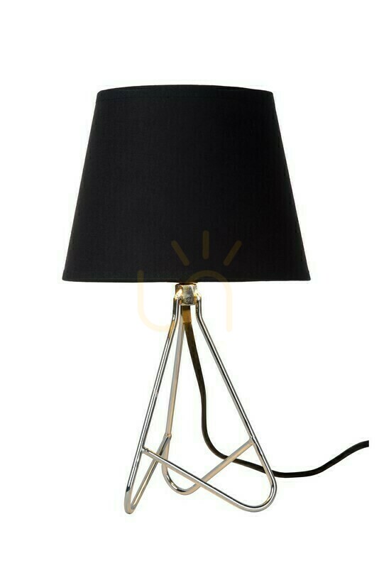 Stolová lampa Lucide GITTA strieborná čierna 30 cm E14 47500/81/11