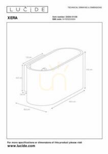 Wandleuchte Lucide XERA Schwarz Gold Aluminium G9 23254/01/30 small 4