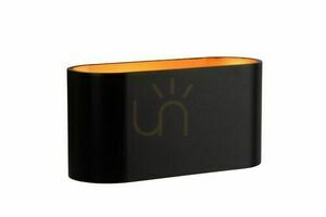 Wandleuchte Lucide XERA Schwarz Gold Aluminium G9 23254/01/30 small 0