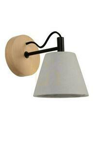Lucide POSSIO Wandleuchte, grau, Beton und Holzoptik, E14, max. 40 W, 03213/01/41 small 1