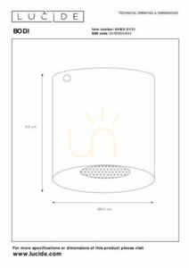 Downlight Lucide BODI Weiß Aluminium GU10 8 cm 09100/01/31 small 3