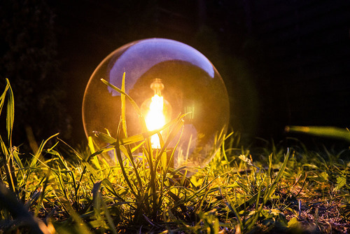Prüfen LUNA BALL 50 cm Transparent E27 + LED Gartenkugel