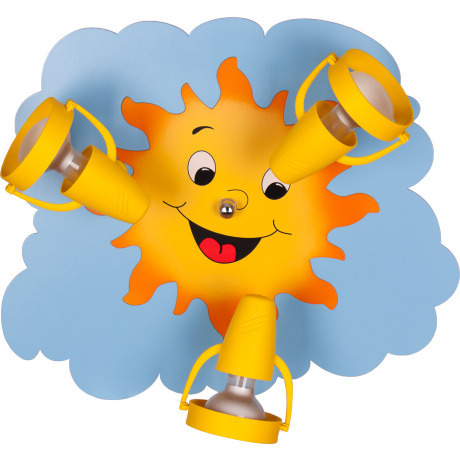 Prüfen Hellux Słoneczko 3 Kinder-Wandleuchte Sonne 3×E14 5246408