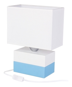 Hellux Colorato 4113529 Tischleuchte, weiß-hellblau, E27 small 0