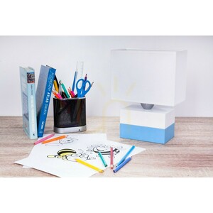 Hellux Colorato 4113529 Tischleuchte, weiß-hellblau, E27 small 1