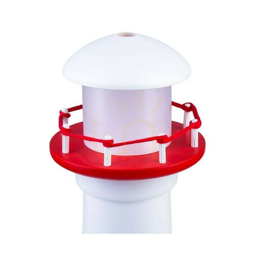 Prüfen Hellux Latarnia 4113024 Kinder-Nachttischlampe, weiß-rot, 31 cm
