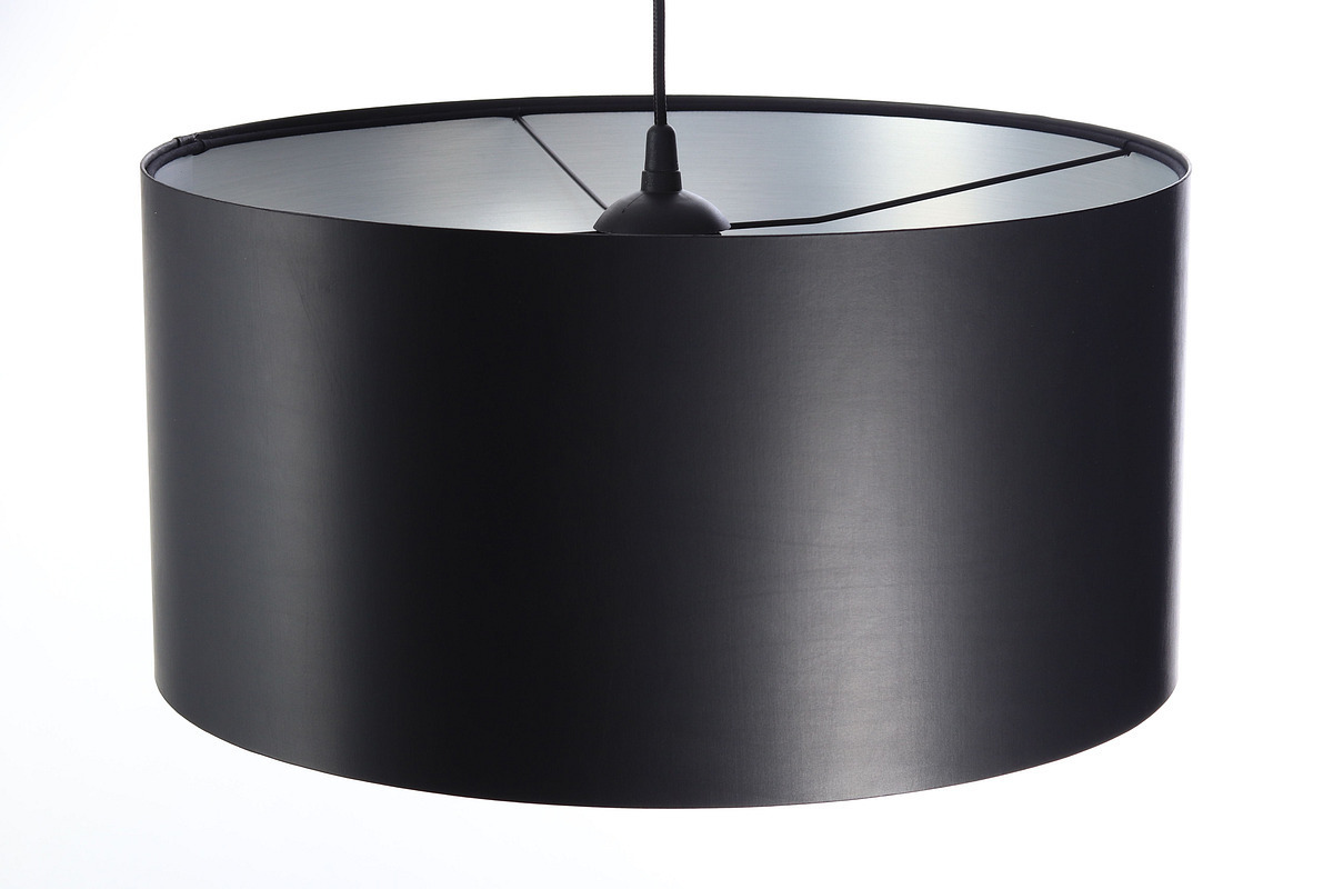 Anzeige Schwarz-silberne Hängeleuchte 50cm LEXIE E27 60W Latex, Satin - Verkauf Schwarz-silberne Hängeleuchte 50cm LEXIE E27 60W Latex, Satin - Verkauf