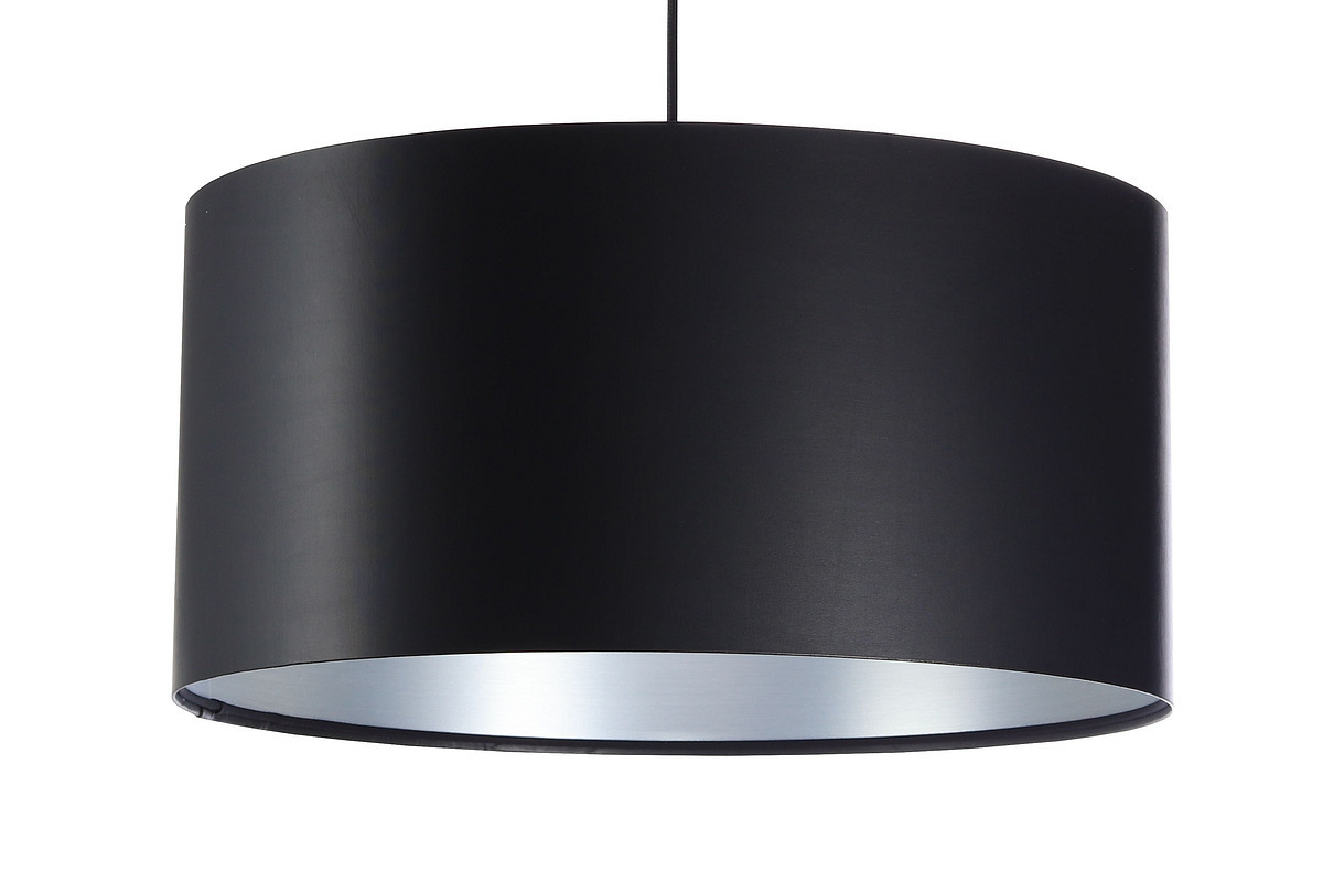 Aussicht Schwarz-silberne Hängeleuchte 50cm LEXIE E27 60W Latex, Satin - Verkauf Schwarz-silberne Hängeleuchte 50cm LEXIE E27 60W Latex, Satin - Verkauf