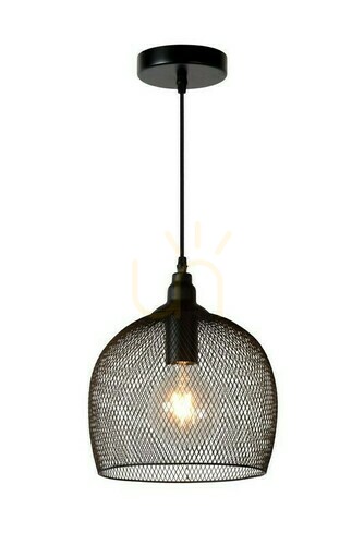 Prüfen Pendelleuchte Lucide MESH schwarz Metall E27 22 cm 43404/22/30