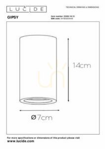 Downlight Lucide GIPSY Weiß Gips GU10 7 cm 35100/14/31 small 4
