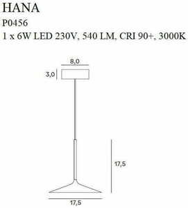 Pendelleuchte Max Light Hana P0456 LED schwarz 17,5 cm 6W 3000K 2 Pendelleuchte Max Light Hana P0456 LED schwarz 17,5 cm 6W 3000K small 2