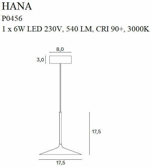 Vorschau Pendelleuchte Max Light Hana P0456 LED schwarz 17,5 cm 6W 3000K Pendelleuchte Max Light Hana P0456 LED schwarz 17,5 cm 6W 3000K