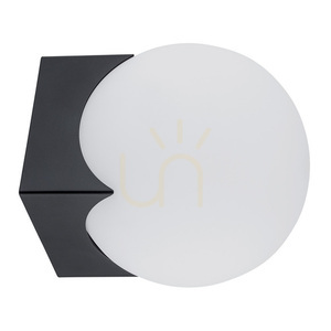 Wandleuchte ARGON AUSTIN opal matt schwarz matt E14 4715 small 1