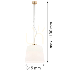 Pendelleuchte Argon Berkley Opal-Matt el. vermessingt 315 mm E27 SKU 4689 small 4