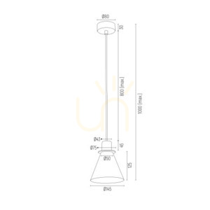 Pendelleuchte ARGON BEVERLY mattblau vermessingt E27 4682 small 6