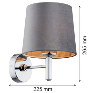 Wandleuchte ARGON Bolzano Plus dunkelgrau chrom E27 4725 small 8