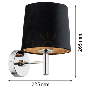 Wandleuchte ARGON Bolzano Plus schwarz chrom E27 SKU 4726 small 4