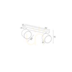 Plafond ARGON CLEVLAND 2-flammig Weiß GU10 1031 BZ small 5