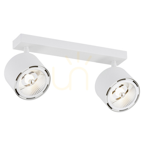 Prüfen Plafond ARGON CLEVLAND 2-flammig Weiß GU10 1031 BZ