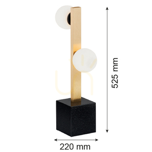 Tischleuchte ARGON Freemont opal matt Messing gebürstet schwarz 1044 small 5