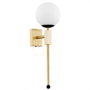 Wandleuchte ARGON Megan opal matt Messing gebürstet schwarz E14 4740 small 1