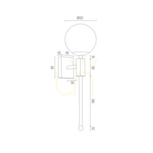 Wandleuchte ARGON Megan opal matt Messing gebürstet schwarz E14 4740 small 3