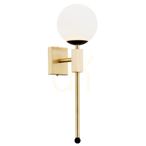 Wandleuchte ARGON Megan opal matt Messing gebürstet schwarz E14 4740 small 0