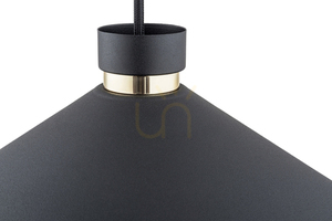 Pendelleuchte Argon Nashville Schwarz vermessingt E27 4695 small 4