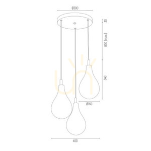 Pendelleuchte ARGON Oakland rauchig schwarz 3-flammig SKU 6105 small 5